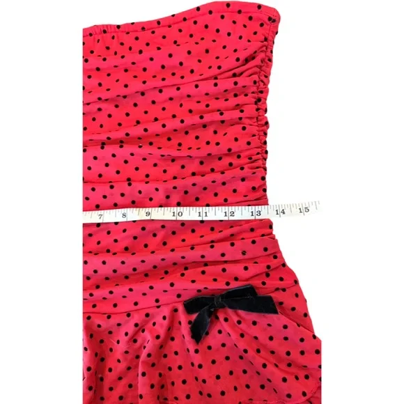 Berenson Red Polka Dot Mesh Mini Dress w/built in shorts– Fashion Nova (Size L) - Picture 12 of 16